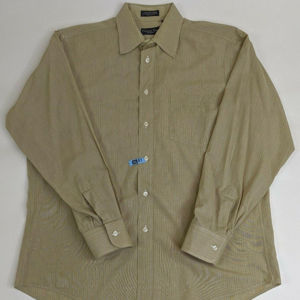 Christian Dior MONSIEUR Long Sleeve Tan Plaid